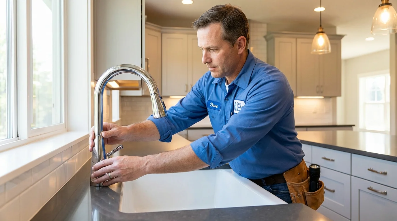 Kitchen faucet installation by Johns Plumbing LLC in Rancho Santa Margarita