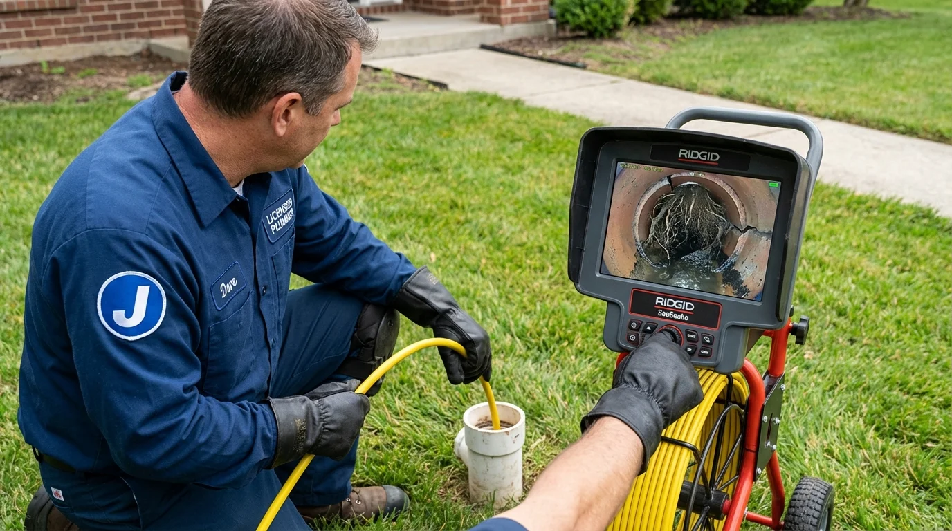 Sewer camera inspection being performed by Johns Plumbing LLC in Rancho Santa Margarita